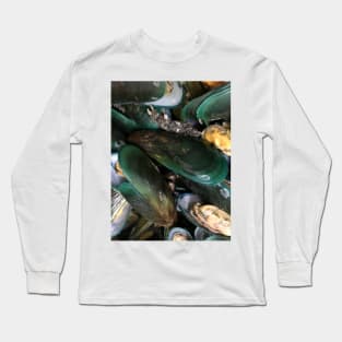 mussels texture background Long Sleeve T-Shirt